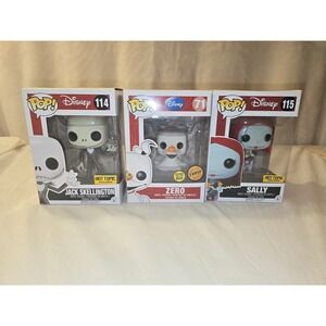FunkoPop/NightmareBeforeChristmas/Jack/Sally/Hot Topic Zero Chase Set 114 115 71